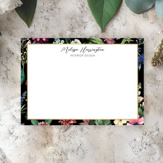 Botanische Elegance Designer Flat Notecard Notitiekaartje