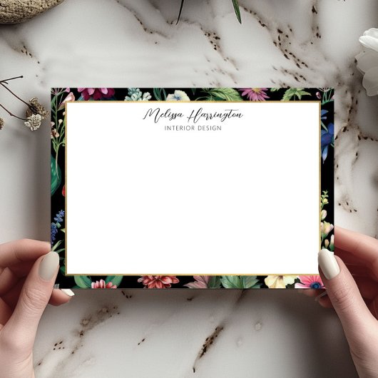 Botanische Elegance Designer Flat Notecard Notitiekaartje