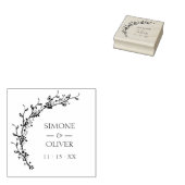 Botanische Elegant Wreath Wedding Rubberstempel (Gestempeld)