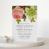 botanische elegante bloemenbruiloft kaart