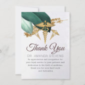 Botanische elegante dokter | Verpleegkundige bedan Bedankkaart (Voorkant)