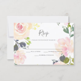 Botanische elegante Floral Alle keren RSVP-kaart RSVP Kaartje
