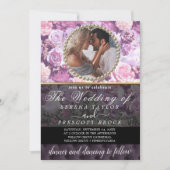 Botanische Elegante Fotobruiloft Alles in een Kaart (Voorkant)