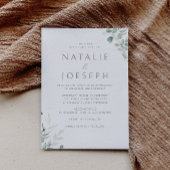 Botanische Elegante Groene Moderne Huwelijk Kaart