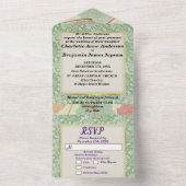 Botanische Elegante Herfstbladeren Bruiloft All In One Uitnodiging (Binnen)