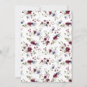 Botanische Elegante Huwelijksreceptie Uitnodiging (Achterkant)