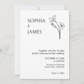 Botanische Elegante Minimalistische Huwelijksuitno Save The Date (Voorkant)