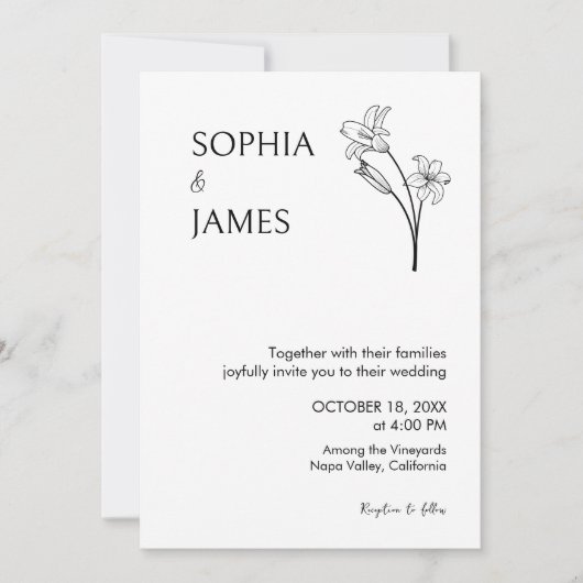 Botanische Elegante Minimalistische Huwelijksuitno Save The Date (Voorkant)