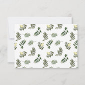 Botanische Elegante Waterverf Moderne Rustieke Bru RSVP Kaartje (Achterkant)