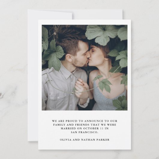 Botanische elegantie | Aankondiging van het fotowe (Achterkant)