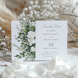 Botanische Elegantie Bewaar de Date Kaart