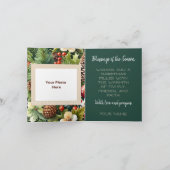 Botanische elegantie binnen foto Kerstmis Kaart (Binnen)