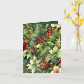 Botanische elegantie binnen foto Kerstmis Kaart (Gele Bloem)