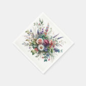 Botanische Elegantie Bloemen Papier Servet (Hoek)