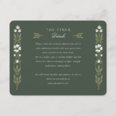 Botanische Elegantie Bruiloft Informatie Kaart (Voorkant)