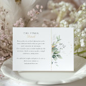 Botanische Elegantie Bruiloft Informatie Kaart