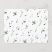 Botanische Elegantie Bruiloft Informatie Kaart (Achterkant)