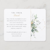 Botanische Elegantie Bruiloft Informatie Kaart (Voorkant)
