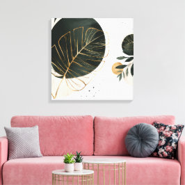 Botanische Elegantie Eettafelcollectie Canvas Afdruk