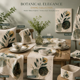 Botanische Elegantie Eettafelcollectie Lange Tafelloper