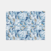  botanische elegantie fleece deken (Voorkant (Horizontaal))