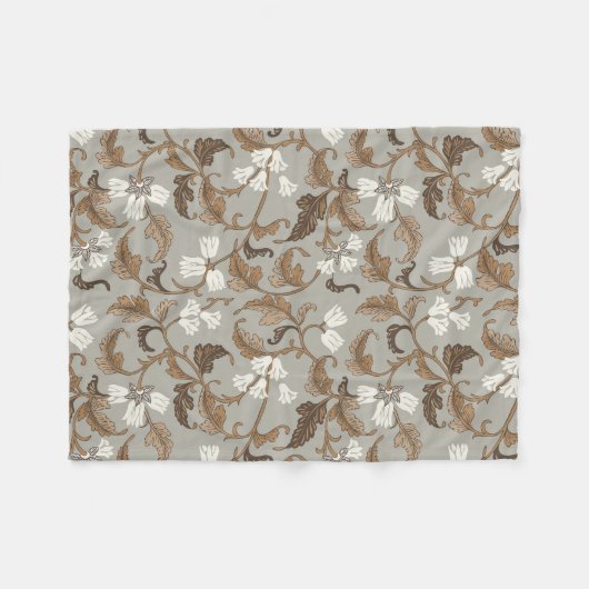  botanische elegantie fleece deken (Voorkant (Horizontaal))