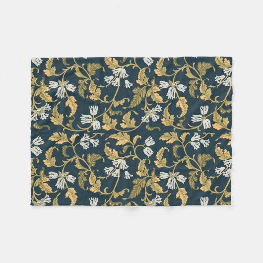 botanische elegantie fleece deken (Voorkant (Horizontaal))
