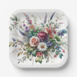Botanische Elegantie Floral Paper Bord