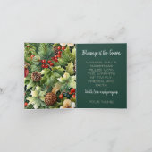 Botanische Elegantie Kerst Gevouwen Wenskaart Kaart (Binnen)