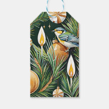 Botanische Elegantie Kerst Gift Label