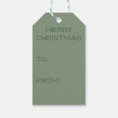 Botanische Elegantie Kerst Gift Label Cadeaulabel (Achterkant)