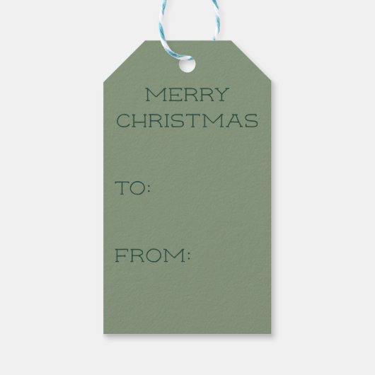 Botanische Elegantie Kerst Gift Label Cadeaulabel (Achterkant)