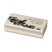 Botanische Elegantie Kerstmis retour adres Rubberstempel (Stempel)