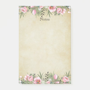 Botanische elegantie:  papier bloemrand post-it® notes