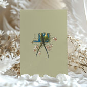 Botanische Elegantie Parrot bruiloft uitnodiging