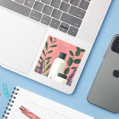 Botanische elegantie: schoonheid en Natuur in harm Sticker (Laptop met iPhone)