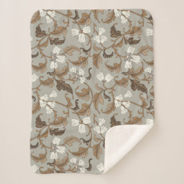  botanische elegantie sherpa deken