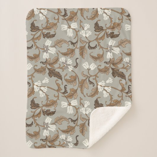  botanische elegantie sherpa deken (Voorkant)
