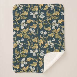 botanische elegantie sherpa deken
