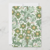 Botanische Elegantie Tafelnummer Kaart (Achterkant)