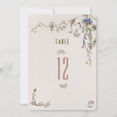  Botanische Elegantie Tafelnummer Kaart (Voorkant)