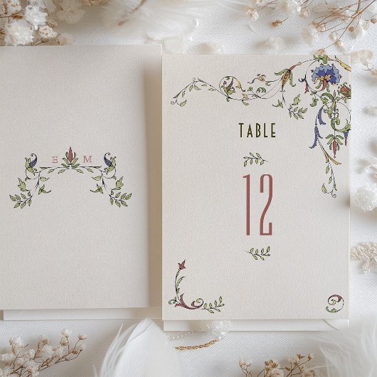  Botanische Elegantie Tafelnummer Kaart