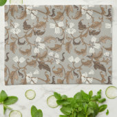  botanische elegantie theedoek (Gevouwen)