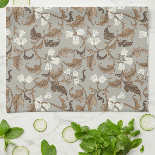  botanische elegantie theedoek (Gevouwen)