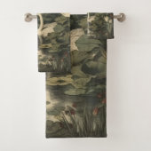 Botanische elegantie - Zwaan in het bos Bad Handdoek (Insitu)