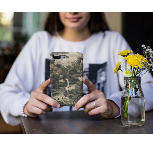 Botanische elegantie - Zwaan in het bos Case-Mate iPhone Case