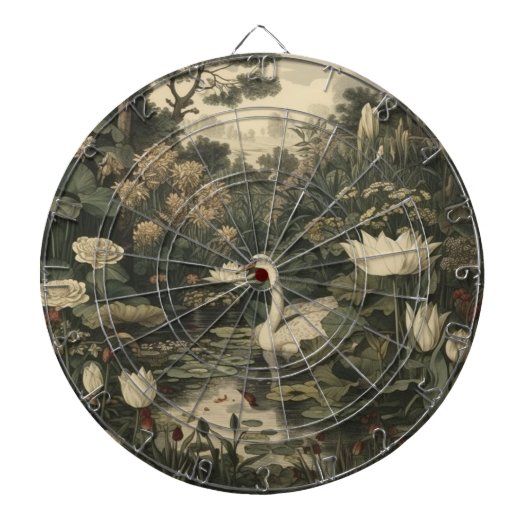 Botanische elegantie - Zwaan in het bos Dartbord (Voorkant)