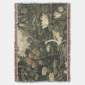 Botanische elegantie - Zwaan in het bos Deken (Voorkant Verticaal)