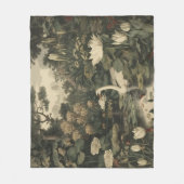 Botanische elegantie - Zwaan in het bos Fleece Deken (Voorkant)
