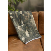 Botanische elegantie - Zwaan in het bos Fleece Deken